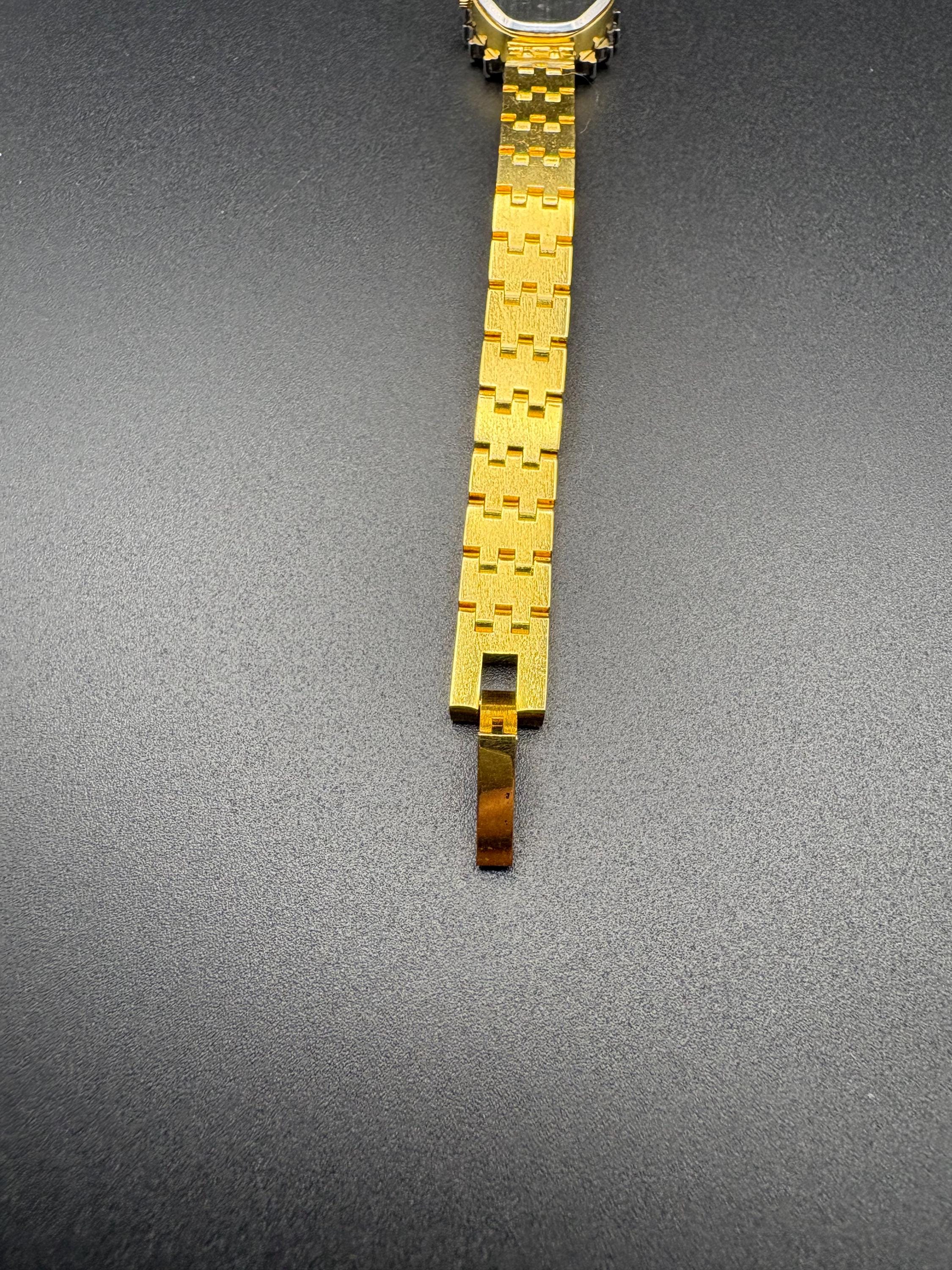 Absolute Vintage Quartz Watch with CZ Bezel. Diamond Bezel Watch: Elegant Timepiece With Slim Leather  main image 2