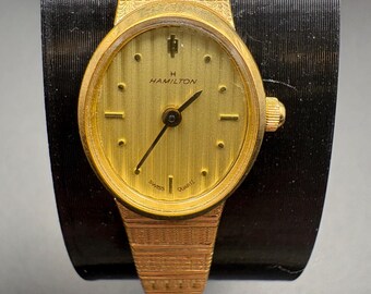 Ladies 1950s 2 Diamond 10K RGP Hamilton Watch, 17 Jewels - Etsy display picture 2