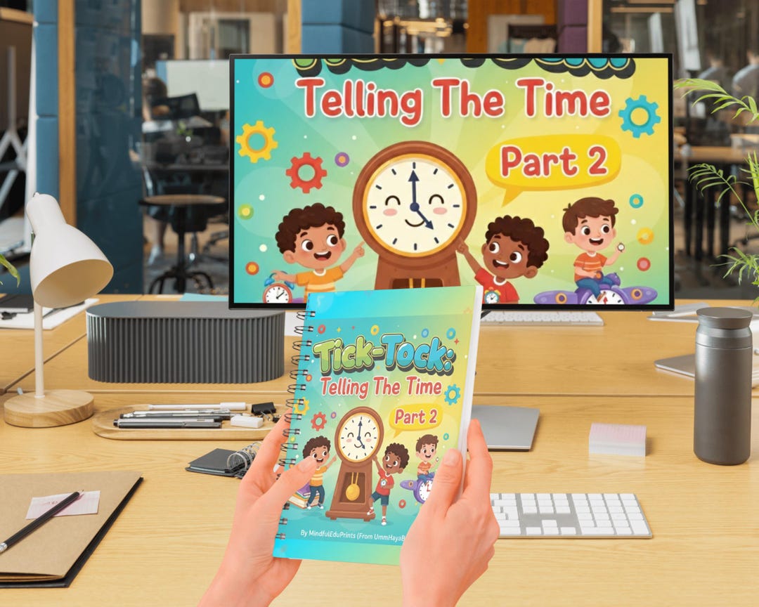Clock Worksheet Part 2, Telling Time Activity Book (PDF Printable) - Etsy