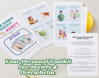 50 Coping Skills Cards for Kids and  Adults, Emotional Regulation Toolkit, Anxiety Relief Printable.