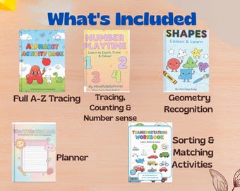 5-in-1 SEL Workbook Bundle | Kindergarten Readiness Mega-Pack | ABC Math Planner | Sight Word Bonus