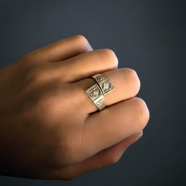 Handcrafted Tuareg silver ring- Unique African Design – Gift for friends
