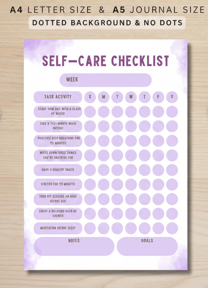 Spirit Checklist.pdf Weekly Self-care Checklist | Mind, Body, Spirit Planner (PDF Download ...