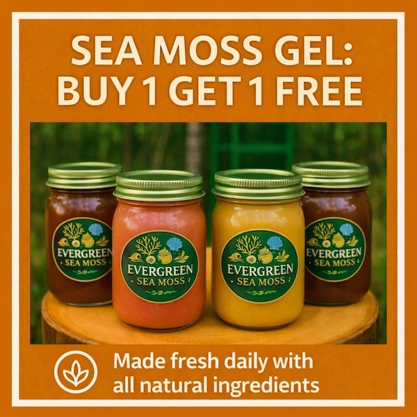 Buy ONE Get ONE FREE! - Premium Sea Moss Gel - Dr Sebi Inspired Superfood - True St Lucian Sea Moss Gel! - Delicious New Flavors!