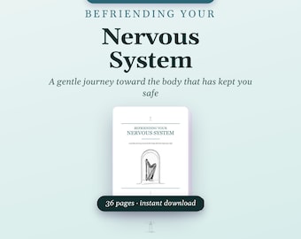 Nervous System Regulation Journal, Printable Calming Workbook PDF, Grounding Prompts | Befriending Your Nervous System