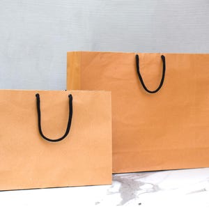 Brown/Kraft Boutique Gift Bags Large - Birthday Easter Wedding Party Bag - Eco Friendly Paper
