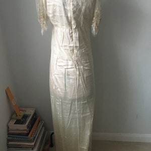 Elspeth Gibsin 1920s / 1930s Style Silk Wedding Dress UK 8/10 image 6