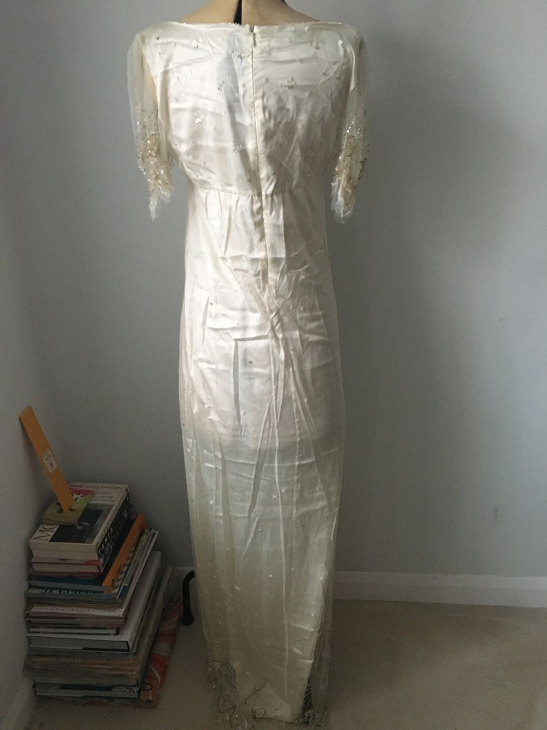 Elspeth Gibsin 1920s / 1930s Style Silk Wedding Dress UK 8/10 image 6