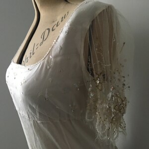 Elspeth Gibsin 1920s / 1930s Style Silk Wedding Dress UK 8/10 image 4