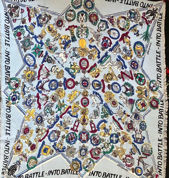 1940s Jacqmar Propaganda Scarf Arnold Lever 'Into