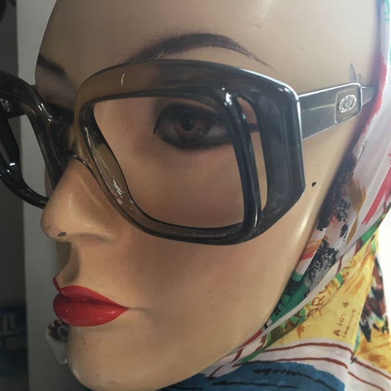 1970s /1980s Iconic Designed Green Dior Glass Fram