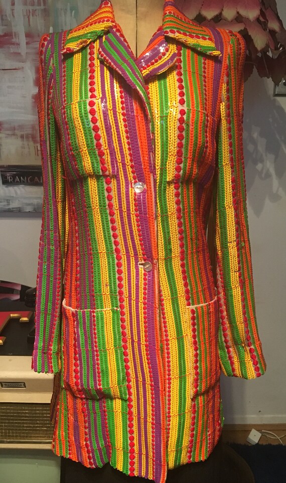 Thea Porter 1970s Rare Collectible Multi coloured