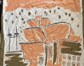 Guggenheim Bilbao Silk Scarf Designed By Estra Wurzer