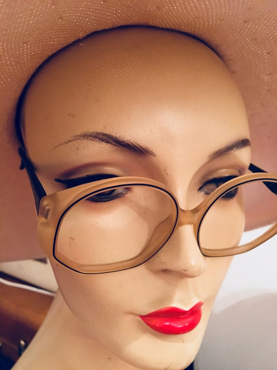 19/70s Beautiful clear yellow / Black Dior Frames