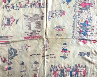Vintage Jacqmar Sketchbook at Lords Silk Amazing