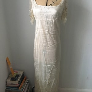 Elspeth Gibsin 1920s / 1930s Style Silk Wedding Dress UK 8/10 image 1