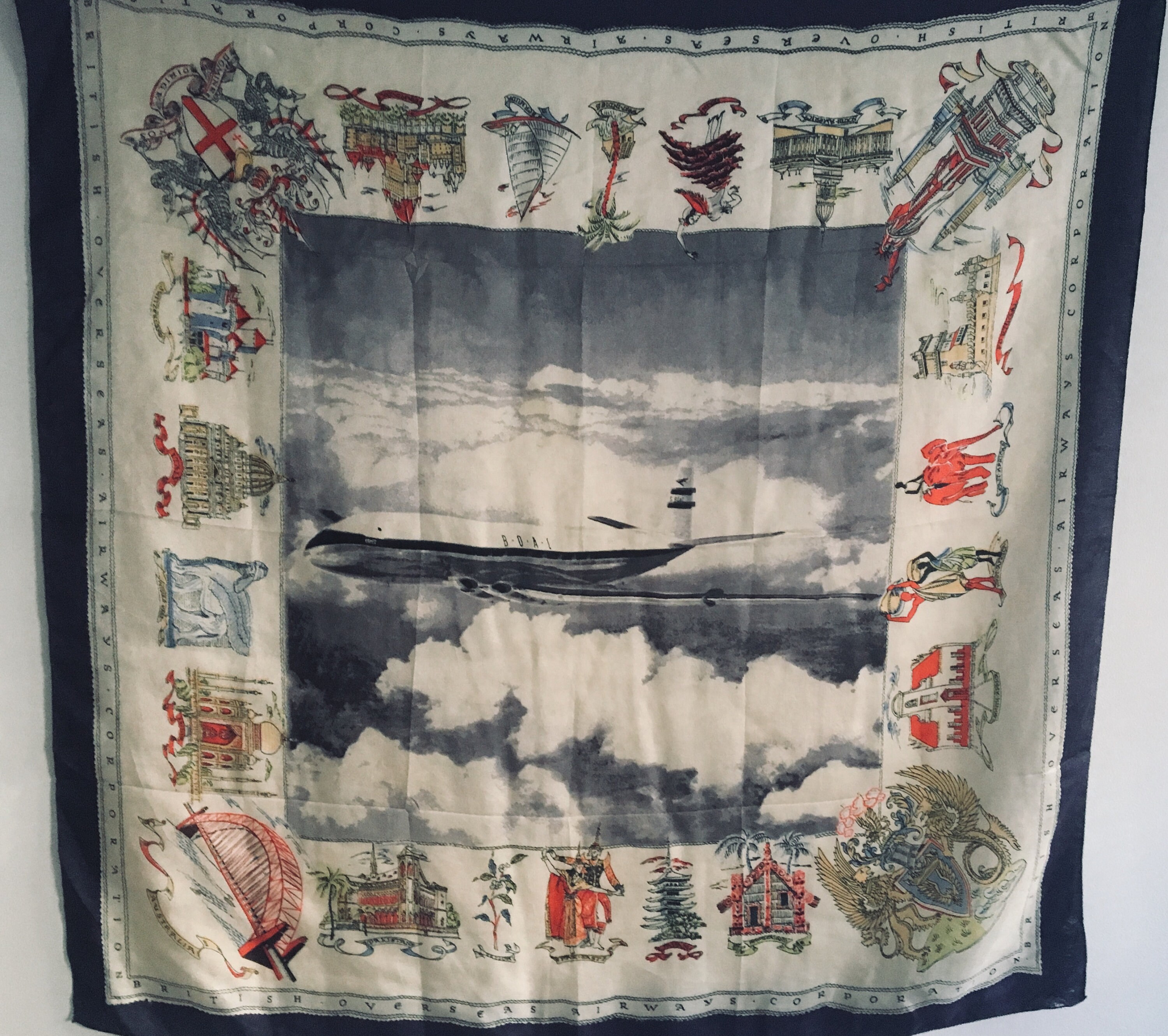 Boac Original Collectors Scarf 1950s Comet A Piece Of Etsy Boac Original Collectors Scarf 1950s Comet A Piece Of Etsy