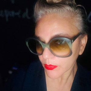Vintage Pierre Cardin Oversised Green Sunglasses