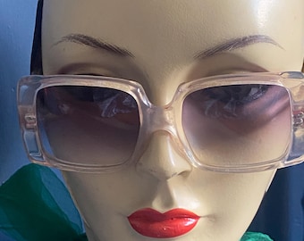 1960s Givenchy Tania  Rare Clear Perspex  Sunglasses