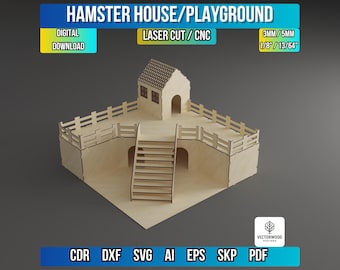 Hamster House Laser Cut Files: CNC Plywood Playground (Digital Download)