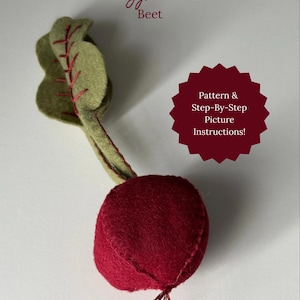 Felt Beet Sewing Pattern & Instructions: DIY Play Food Tutorial (PDF Download)
