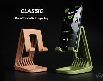 Classic iPhone/Phone Stand with Storage Tray