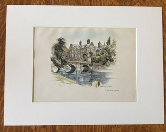 Hall Of Congregations Vintage Mid-Century Unposted Postcard Vatican Memorail Series Originally Painted By Vernon Howe Bailey