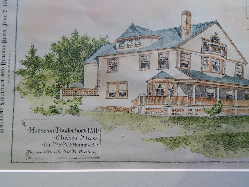 A T Hunnewell House Powderhorn Hill Chelsea Massachusetts Etsy