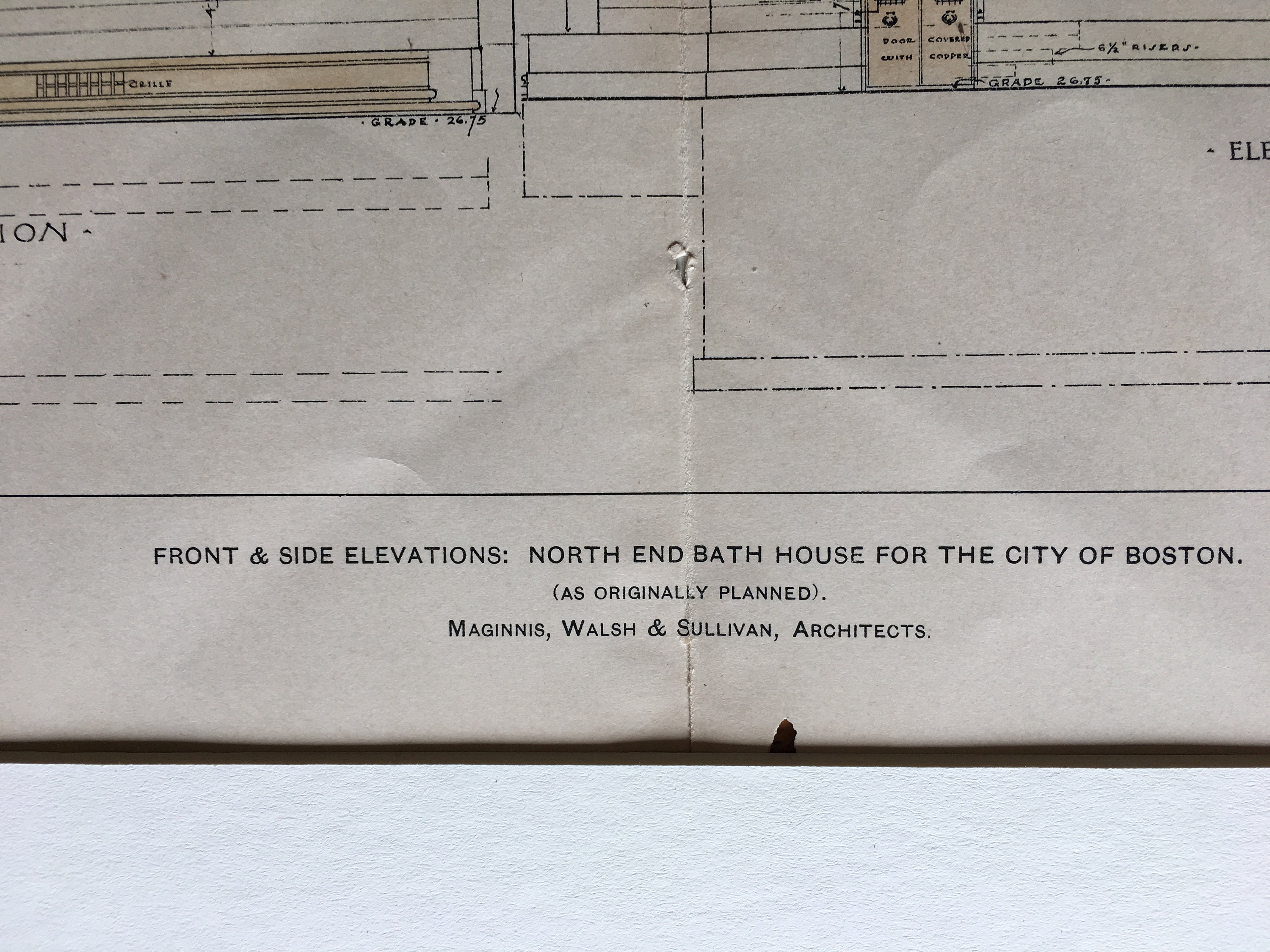 Elevations, North End Bath House, Boston, Massachusetts, 1902. Maginnis, Walsh & Sullivan