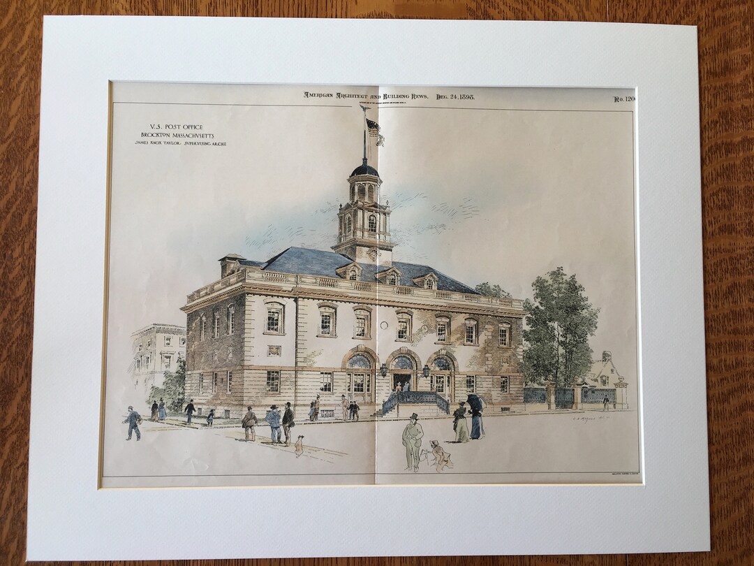 US Post Office Brockton Massachusetts 1898 James Knox Etsy