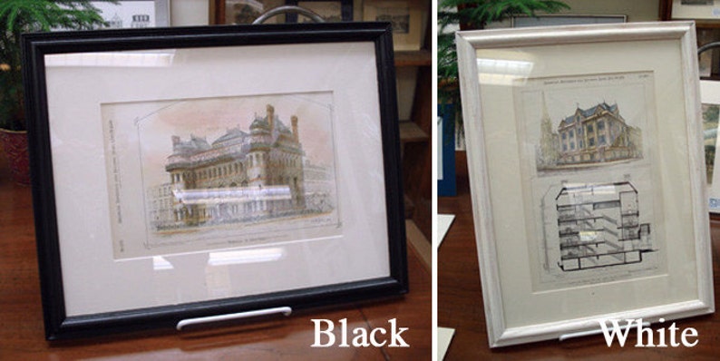 Massachusetts Museum of Fine Arts Antique 1880 Hand Colored Vintage Lawrence Room Boston Architecture Original Plan Illustration