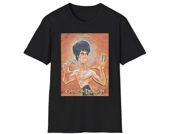 Enter The Dragon Graphic Tee: Unisex Softstyle Artistic T-Shirt