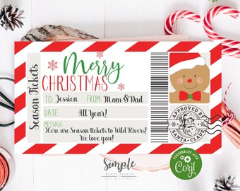 Printable Christmas Voucher Template, Editable Christmas Gift Certificate, Personalized Xmas Voucher, Gift Ideas for Christmas, Teens, Kids