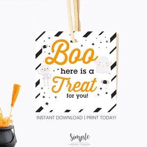 Instant Download You&#39;ve Been Booed Printable Tags, Digital Halloween Tag, Halloween Gift Ideas, Cute Gifts for Neighbors and Co-Workers