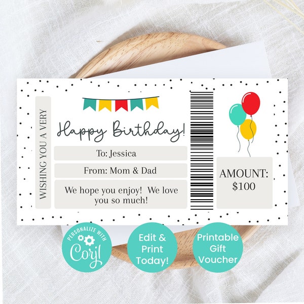 Birthday Gift Certificate Downloadable 60+ Gift Ideas for 2024