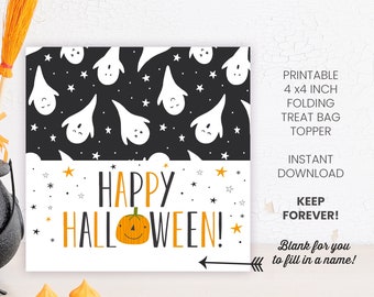 Printable Happy Halloween Treat Bag Toppers | Sweet Neighbor & Friend Gifts | Instant Download | Trick or Treat Bag Ideas