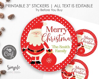 Personalized Santa Claus Gift Tags, Christmas Gift Labels, From Santa Claus, Special Delivery North Pole, Santa Gift Tag, Gift Tag for Child