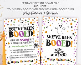 You've Been Booed Printable Instructions, Halloween Activity, Boo Sign, Neighborhood Tradition Instant Download, Print Today, Fun Idea