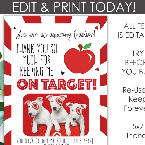 Target Gift Card Holder Teacher Appreciation Gifts Teacher Etsy