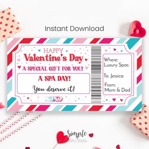 Printable Valentine's Day Certificate Template Cute - Etsy