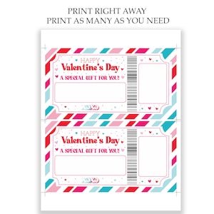 Printable Valentine's Day Certificate Template Cute - Etsy