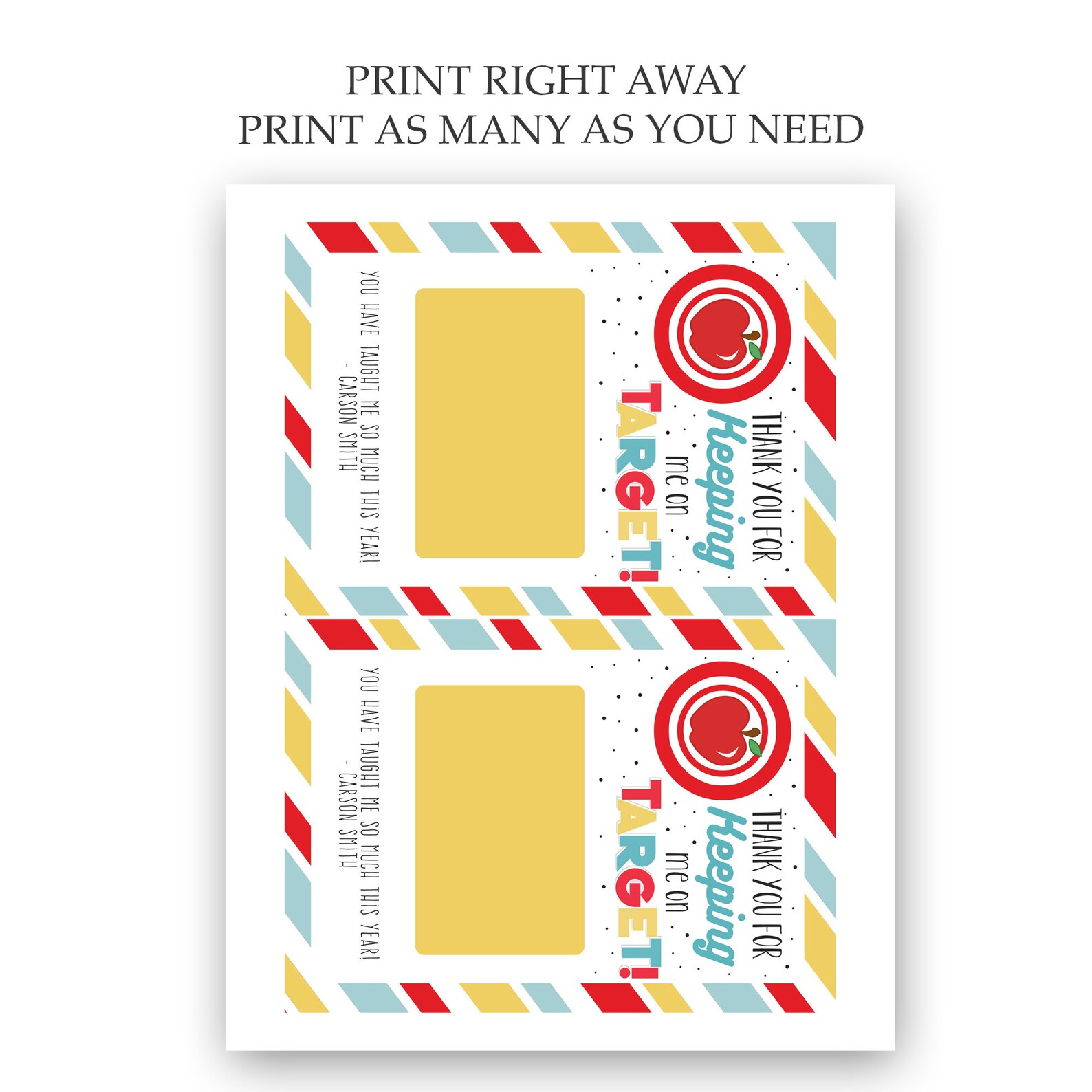 Target Gift Card Holder Teacher Appreciation Gifts Teacher Etsy