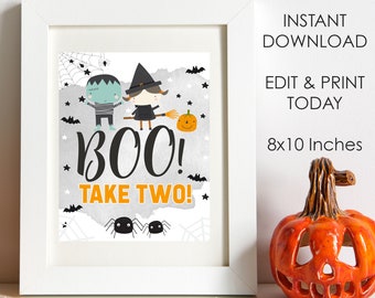 Printable Trick or Treat Sign for Halloween Night, Sign for Trick or Treaters, Please Take Treat Sign, Instant Download, Print Today