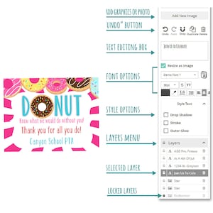 Donut Printable Full Size Sign, Printable Thank You, Teacher Gift ...