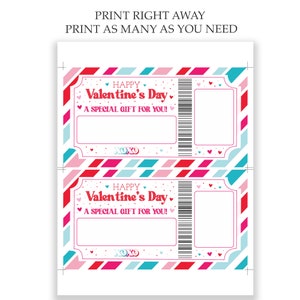Printable Valentine's Day Gift Certificate Template - Etsy