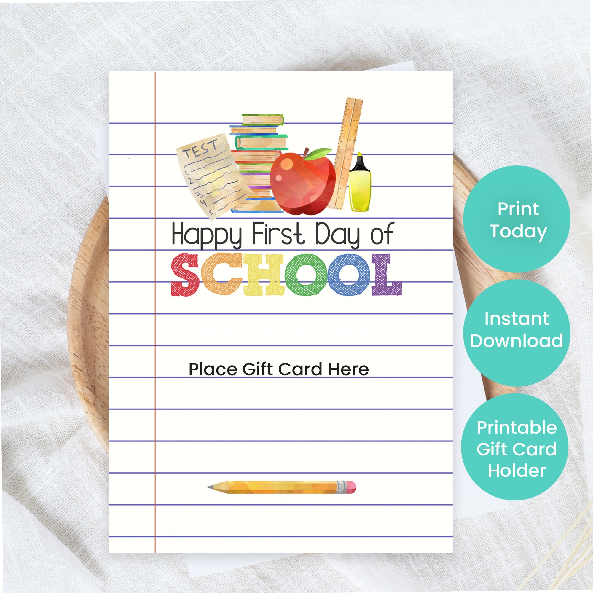 First Day of School Gift Card Holder, Starbucks Gift Card Holder ...