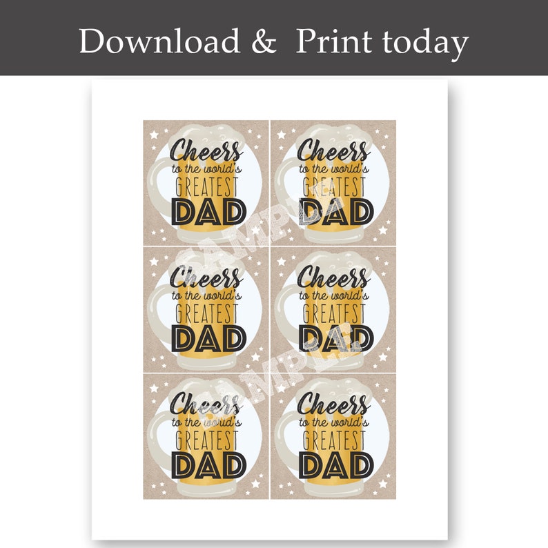 Printable Father's Day Tag Happy Fathers Day Gift Ideas - Etsy
