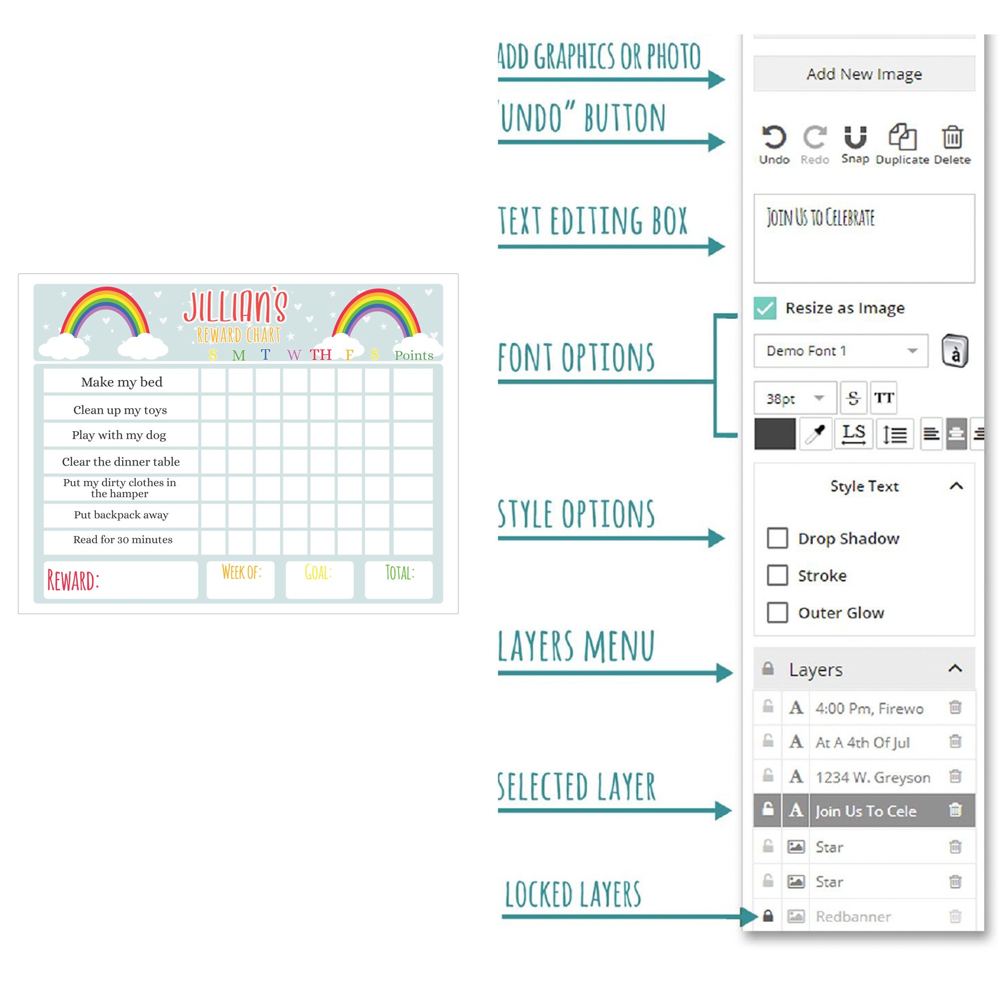 Kids Reward Chart - Printable Chore Charts for Children - Editable ...