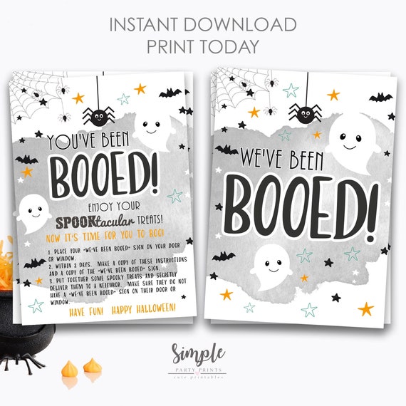 You've Been Booed Printable Instructions Halloween