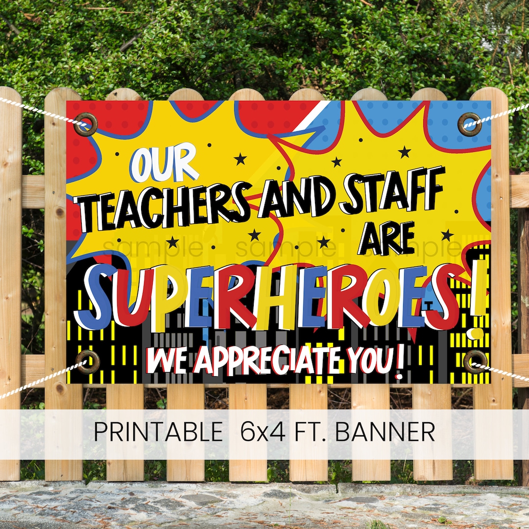 Teacher And Staff Appreciation Banner Banners & Signs Party Décor Etna - Foto 3